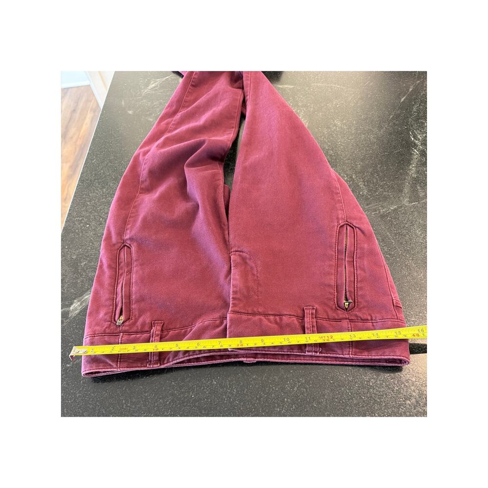 LOFT Women’s Size 2 Burgundy Skinny Velveteen Pants Stretch - Picture 7 of 9